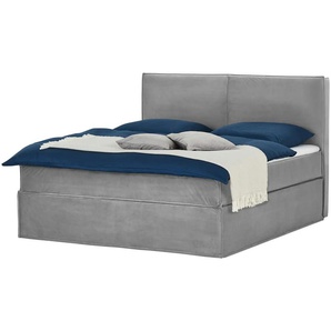 Boxi Boxspringbett 180 x 200 cm mit trendigem Keder Boxi Urban ¦ grau ¦ Maße (cm): B: 180 H: 125