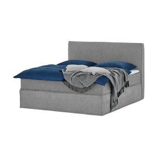 Boxi Boxspringbett mit trendigem Keder Boxi Urban ¦ grau ¦ Maße (cm): B: 180 H: 125