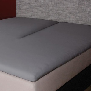 Boxspring-Spannbetttuch für Split-Topper (individueller Kopfteileinschnitt), anthrazit, 200x200 cm, Universal-Spannbetttuch - bitte Einschnitttiefe angeben