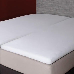 Boxspring-Spannbetttuch für Split-Topper (Kopf- und Fußteileinschnitt), platin (09), 140x200 cm, Universal-Spannbetttuch - bitte Einschnitttiefe angeben