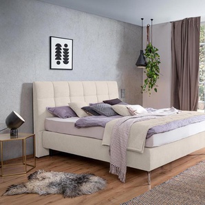 Boxspringbett »Arano« - beige -