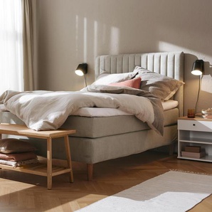 Boxspringbett - braun - Massivholz -