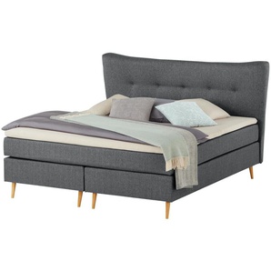 Boxspringbett  Ferill ¦ grau ¦ Maße (cm): B: 217 H: 122