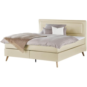 Boxspringbett  Gorge ¦ beige ¦ Maße (cm): B: 160 H: 118