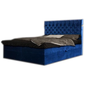 Boxspringbett Indigo Marineblau 140