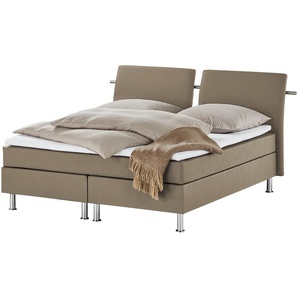 Boxspringbett  Krom ¦ braun ¦ Maße (cm): B: 192 H: 122