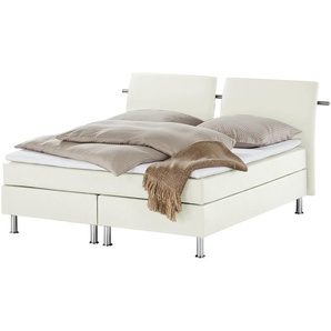 Boxspringbett  Krom ¦ weiß ¦ Maße (cm): B: 232 H: 122