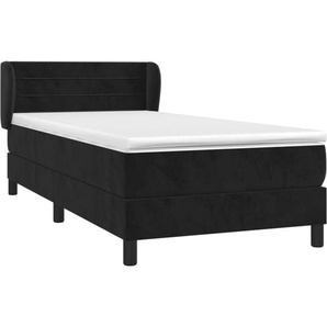 Boxspringbett mit Matratze Schwarz 80x200 cm Samt Vidaxl