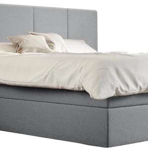 Boxspringbett SCHLARAFFIA Saga Komplettbetten Gr. Webstoff FUTURE, Liegefläche B/L: 200 cm x 200 cm, H3 + H3, 7-Zonen-Tonnentaschen-Federkernmatratze, grau (steel) Boxspringbett Boxspringbetten ohne Bettkasten mit GELTEX Next Topper, Fuß in Schwebeoptik,