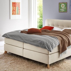 Boxspringbett Summerford, beige, 100x200 cm, H3 bis 120kg