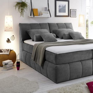 Boxspringbett Toledo 3, anthrazit, 180 x 200 cm