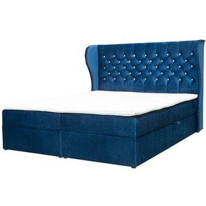 Boxspringbett Viktoria marineblau