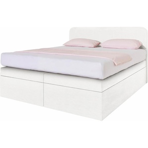 Boxspringbett WESTFALIA SCHLAFKOMFORT Komplettbetten Gr. Kunstleder ohne Bettkasten-Ohne Topper, Liegefläche B/L: 140cm x 200cm, Gewicht bis: 100 kg H3, 7-Zonen-Kaltschaummatratze, weiß Boxspringbett wahlweise mit Bettkasten