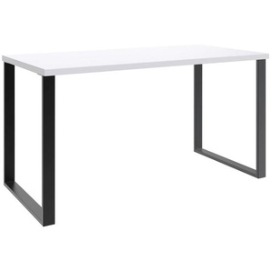 Boxxx Jugendschreibtisch, Schwarz, Weiß, Metall, Holzwerkstoff, rechteckig, U-Form, 70x75x140 cm, BQ - Bündnis für Qualität, Made in Germany, DIN EN ISO 9001, Arbeitszimmer, Schreibtische, Jugend- & Kinderschreibtische