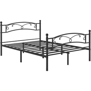 Boxxx Metallbett, Schwarz, Metall, 140x200 cm, Schlafzimmer, Betten, Einzelbetten