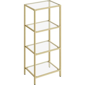 Boxxx Regal, Gold, Glas, 4 Fächer, 40x95x30 cm, Typenauswahl, Beimöbel erhältlich, stehend, in verschiedenen Größen erhältlich, Arbeitszimmer, Büroregale, Bücherregale