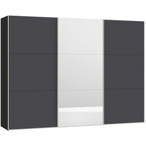 Boxxx Schwebetürenschrank, Anthrazit, Schwarz, Holzwerkstoff, 3 Fächer, 303x215x65 cm, erweiterbar, Beimöbel erhältlich, umfangreiches Zubehör in verschiedenen Größen Holzdekoren individuell planbar, Schlafzimmer, Kleiderschränke, Schwebetürenschränke