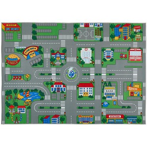 Boxxx Spielteppich City, Mehrfarbig, Textil, Fahrzeuge, rechteckig, 100x150 cm, Oeko-Tex® Standard 100, UV-beständig, waschbar, Teppiche & Böden, Teppiche, Kinderteppiche