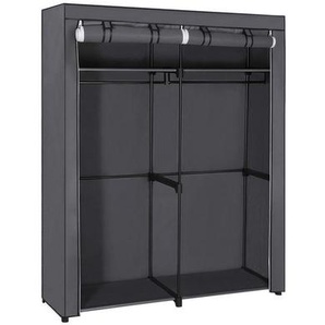 Boxxx Stoffschrank, Grau, Metall, Textil, 2 Fächer, 140x174x43 cm, Garderobe, Garderobenschränke