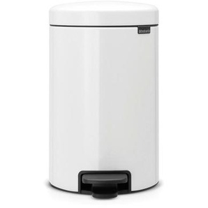 Brabantia Abfalleimer NEW Icon, Weiß, Kunststoff, 12 l, 25.1x41.1x33.8 cm, Küchen, Küchenausstattung, Mülleimer