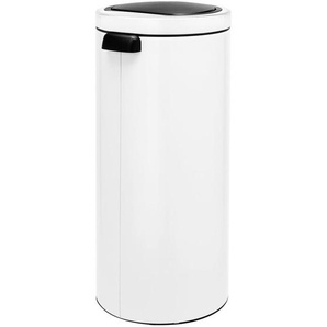 Brabantia Abfalleimer Touch BIN ®, Weiß, Metall, 30 L, 29.3x67.9x38.0 cm, Küchen, Küchenausstattung, Mülleimer