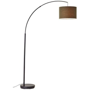 Brilliant Bogenlampe Aike, ohne Leuchtmittel, 180 cm Höhe, Ausladung 113 cm, E27, Metall/Textil