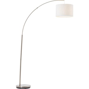 Brilliant Bogenlampe Clarie, ohne Leuchtmittel, 1,8m Höhe, E27 max. 60W, Stoffschirm, Metall/Textil