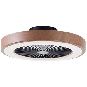 Brilliant LED Deckenleuchte Slimline, CCT - über Fernbedienung, Dimmfunktion, Nachtlichtfunktion, Timerfunktion, LED fest integriert, RGB, warmweiß - kaltweiß, 49 cm, Ventilator, digitales RGB, 4700 lm, dimmbar, 3000-6500 K, CCT