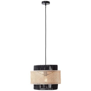 Brilliant Pendelleuchte Arles, ohne Leuchtmittel, Hängelampe 35cm schwarzmatt/rattan