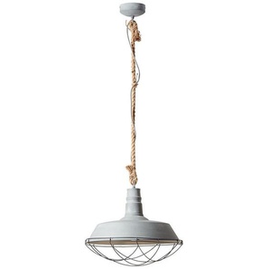 Brilliant Pendelleuchte Rope, ohne Leuchtmittel, Hängelampe 47cm grau Beton