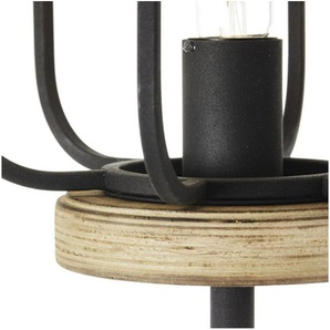 Brilliant Stehlampe Gwen, ohne Leuchtmittel, 163 cm Höhe, Ø 25 cm, E27, Metall/Holz, antik holz/schwarz korund