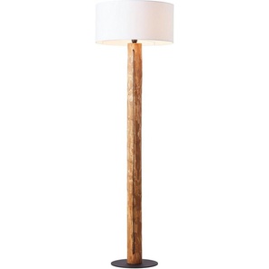 Brilliant Stehlampe Jimena, ohne Leuchtmittel, Stoffschirm, H 164 cm, Ø 50 cm, E27, Holz/Textil, kiefer gebeizt