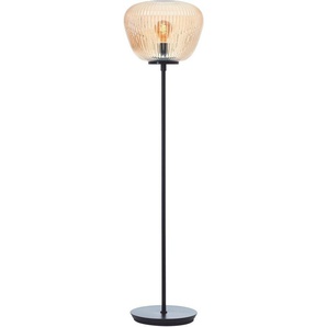 Brilliant Stehlampe Kaizen, ohne Leuchtmittel, Riffelglas, 140 x 35 cm, E27, Amber-Bernsteinfarben