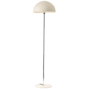 Brilliant Stehlampe Lillian, ohne Leuchtmittel, Pilz Stehleuchte mit Travertin Fuß, 150 x 40 cm, 1 x E27, chrom/beige