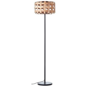 Brilliant Stehlampe Woodline, ohne Leuchtmittel, 139 x 36 cm, E27, Metall/Bambus, natur/schwarz