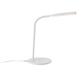 Brilliant Tischleuchte Joni, LED fest integriert, Tageslichtweiß, LED mit Induktionsladeschale weiß