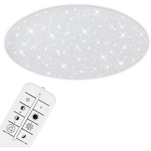 Briloner Leuchten LED-Sternenhimmel 3429016 VERB, CCT - über Fernbedienung, LED fest integriert, Kaltweiß, Neutralweiß, Tageslichtweiß, Warmweiß, CCT, Sternenhimmel, dimmbar, Fernbedienung, weiß, 75 cm