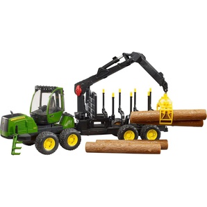 Bruder® Spielzeug-Traktor John Deere 1210E Rückezug m.Holzgreifer/Baumstämme (02133), Made in Europe