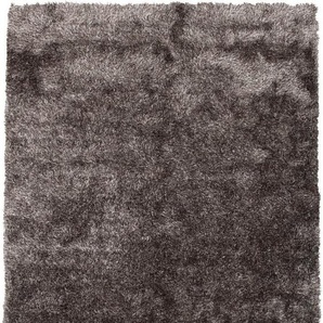 Bruno Banani Hochflor-Teppich Alga, rechteckig, Höhe: 40 mm, Uni, Shaggy, Langflor, besonders weich und kuschelig, Wohnzimmer