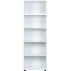 Bücherregal Arco 4 - weiß - Materialmix - 60 cm - 180 cm - 30 cm | Möbel Kraft