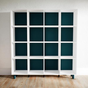 Bücherregal Blaugrün - Modernes Regal für Bücher: Hochwertige Qualität, einzigartiges Design - 156 x 168 x 34 cm, Individuell konfigurierbar