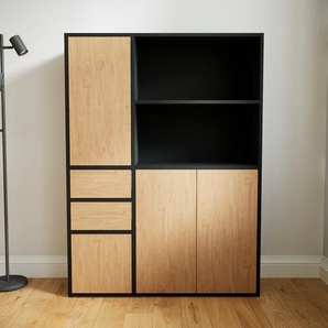 Highboard Eiche - Highboard: Schubladen in Eiche & Türen in Eiche - Hochwertige Materialien - 115 x 156 x 34 cm, Selbst designen