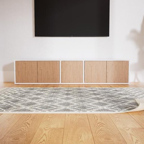 Lowboard Eiche - Designer-TV-Board: Türen in Eiche - Hochwertige Materialien - 190 x 40 x 34 cm, Komplett anpassbar