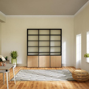 Aktenregal Eiche - Flexibles Büroregal: Türen in Eiche - Hochwertige Materialien - 226 x 252 x 34 cm, konfigurierbar