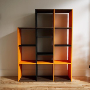 Bücherregal Gelb - Modernes Regal für Bücher: Hochwertige Qualität, einzigartiges Design - 118 x 156 x 34 cm, Individuell konfigurierbar