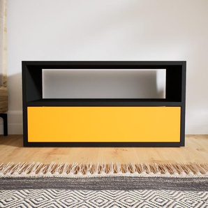 Bücherregal Gelb - Modernes Regal für Bücher: Schubladen in Gelb - 77 x 40 x 34 cm, Individuell konfigurierbar