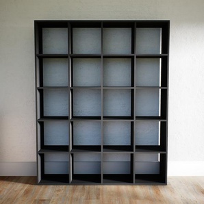 Bücherregal Graphitgrau - Modernes Regal für Bücher: Hochwertige Qualität, einzigartiges Design - 156 x 194 x 34 cm, Individuell konfigurierbar