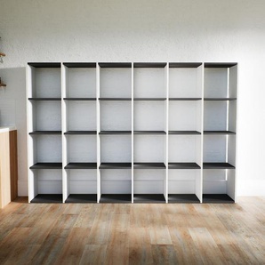 Bücherregal Graphitgrau - Modernes Regal für Bücher: Hochwertige Qualität, einzigartiges Design - 233 x 156 x 34 cm, Individuell konfigurierbar