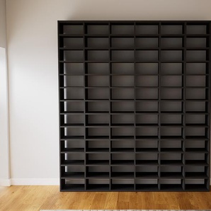 Bücherregal Graphitgrau - Modernes Regal für Bücher: Hochwertige Qualität, einzigartiges Design - 233 x 252 x 34 cm, Individuell konfigurierbar