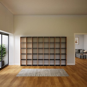 Bibliotheksregal Graphitgrau - Individuelles Regal für Bibliothek: Einzigartiges Design - 310 x 194 x 34 cm, konfigurierbar